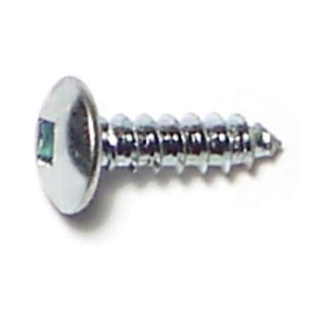 Sheet Metal Screw, #6 X 1/2 In, Zinc Plated Steel Truss Head Square Drive, 55 PK